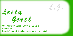 leila gertl business card